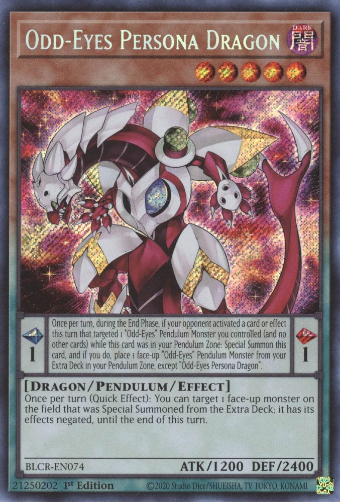 Odd-Eyes Persona Dragon [BLCR-EN074] Secret Rare | Exor Games Bridgewater