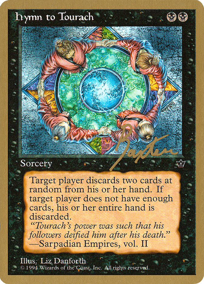 Hymn to Tourach (Circle) (George Baxter) [Pro Tour Collector Set] | Exor Games Bridgewater