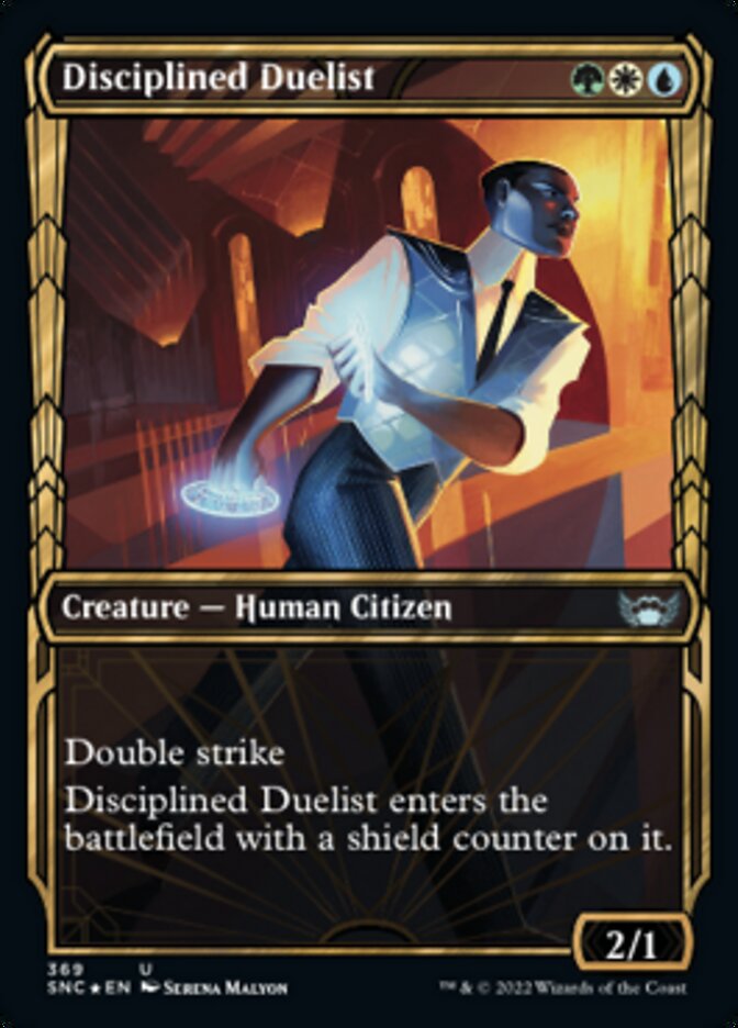 Disciplined Duelist (Showcase Golden Age Gilded Foil) [Streets of New Capenna] | Exor Games Bridgewater