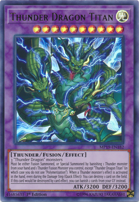 Thunder Dragon Titan [MP19-EN182] Ultra Rare | Exor Games Bridgewater