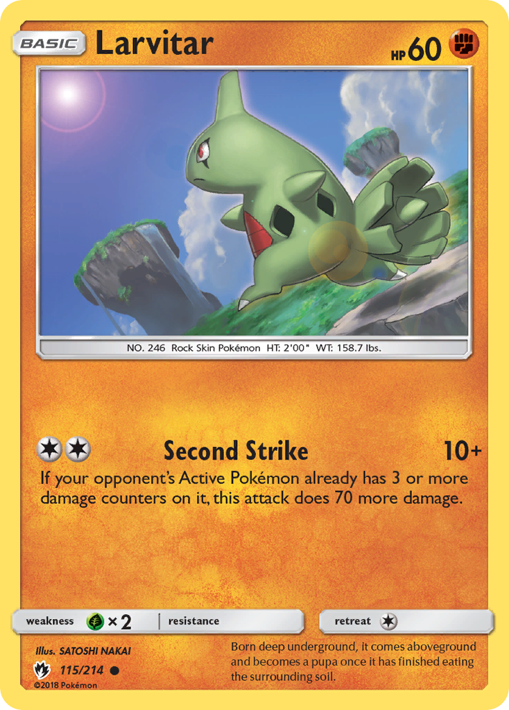 Larvitar (115/214) [Sun & Moon: Lost Thunder] | Exor Games Bridgewater