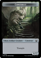 Phyrexian Golem // Construct Double-Sided Token [March of the Machine Commander Tokens] | Exor Games Bridgewater