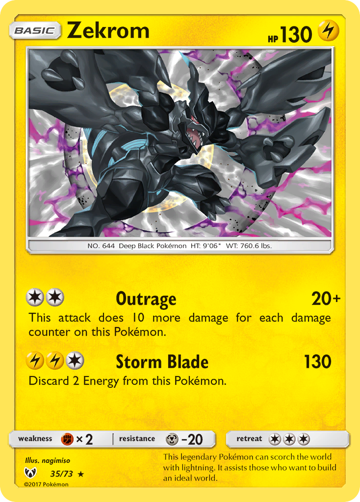 Zekrom (35/73) [Sun & Moon: Shining Legends] | Exor Games Bridgewater