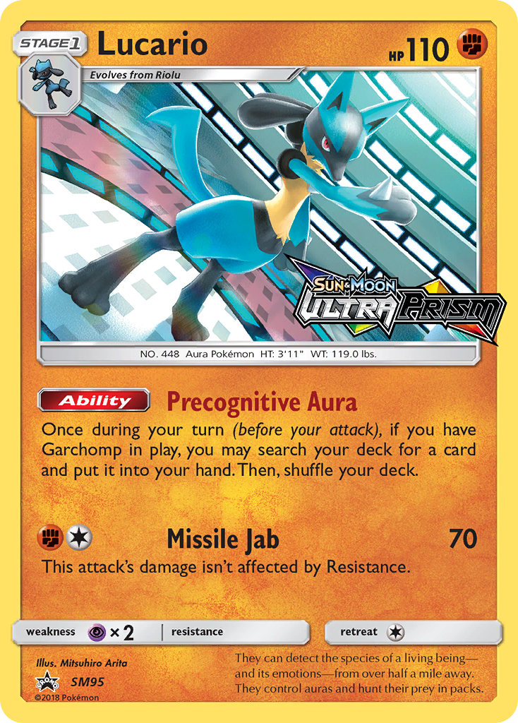 Lucario (SM95) (Prerelease Promo) [Sun & Moon: Black Star Promos] | Exor Games Bridgewater