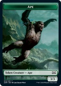 Ape // Elemental Double-sided Token [Double Masters Tokens] | Exor Games Bridgewater