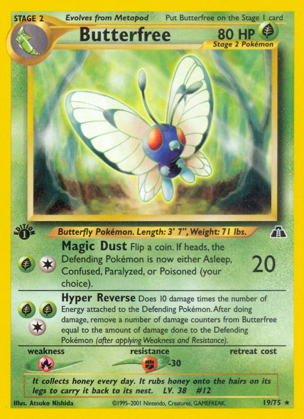 Butterfree (19/75) [Neo Discovery 1st Edition] | Exor Games Bridgewater