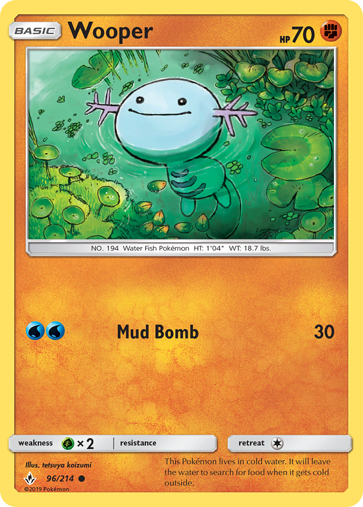 Wooper (96/214) [Sun & Moon: Unbroken Bonds] | Exor Games Bridgewater