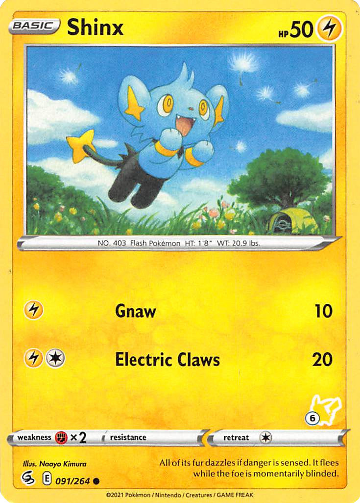 Shinx (091/264) (Pikachu Stamp #6) [Battle Academy 2022] | Exor Games Bridgewater