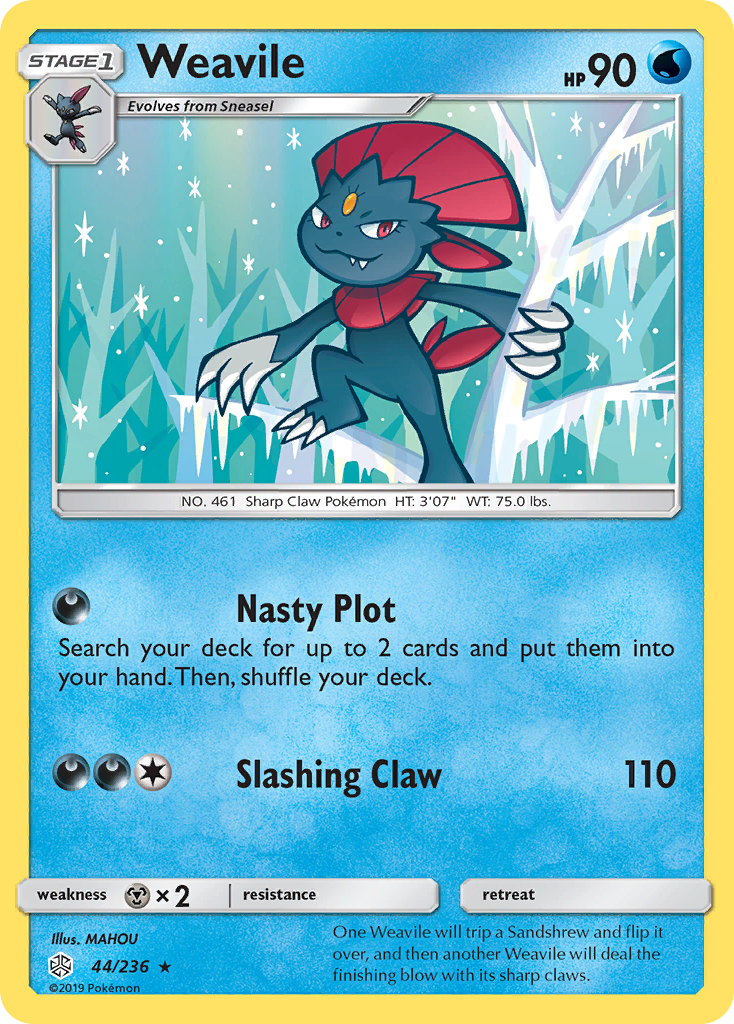 Weavile (44/236) [Sun & Moon: Cosmic Eclipse] | Exor Games Bridgewater