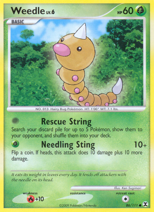 Weedle (86/111) [Platinum: Rising Rivals] | Exor Games Bridgewater