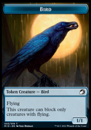 Bird Token [Innistrad: Midnight Hunt Tokens] | Exor Games Bridgewater