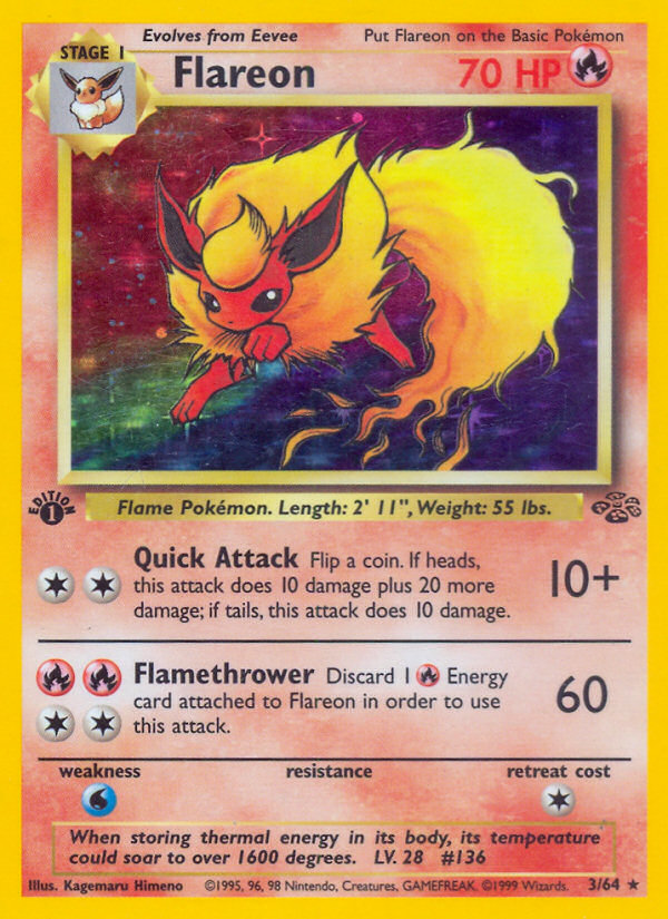 Flareon (3/64) [Jungle 1st Edition] | Exor Games Bridgewater