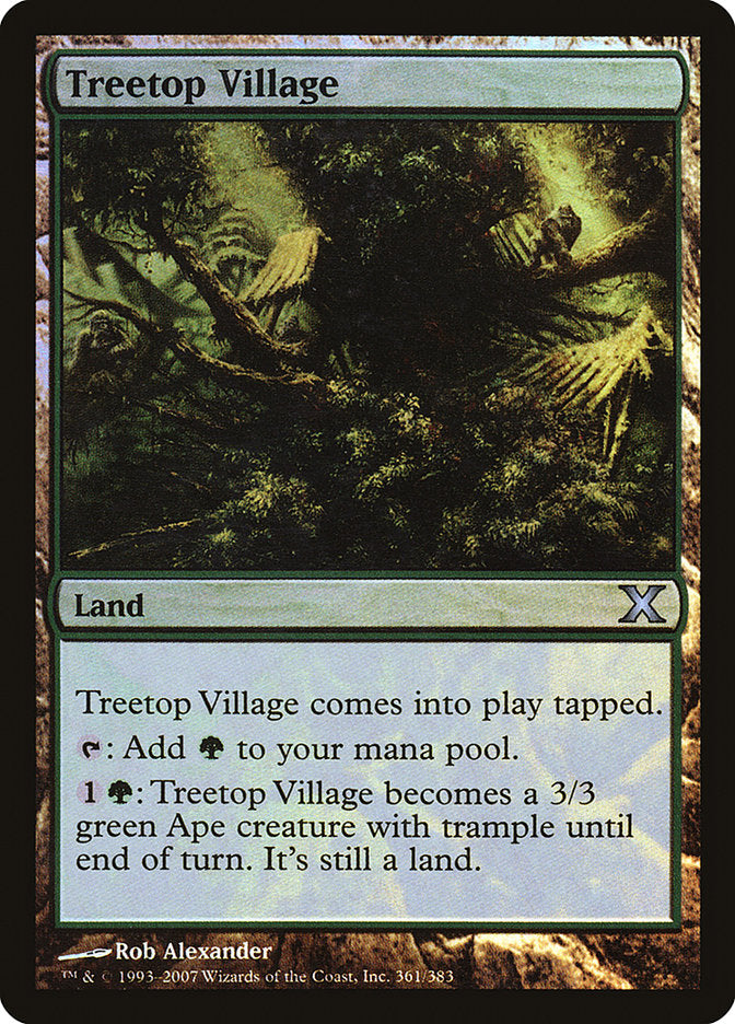 Treetop Village (Premium Foil) [Tenth Edition] | Exor Games Bridgewater