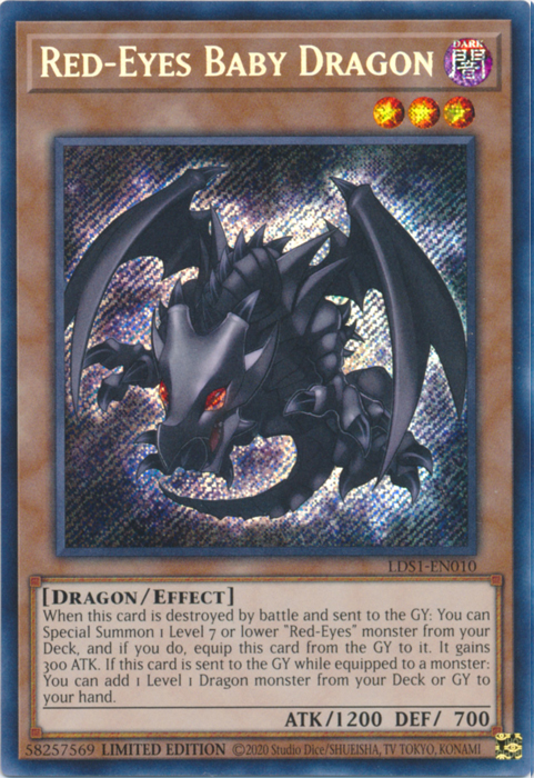 Red-Eyes Baby Dragon [LDS1-EN010] Secret Rare | Exor Games Bridgewater