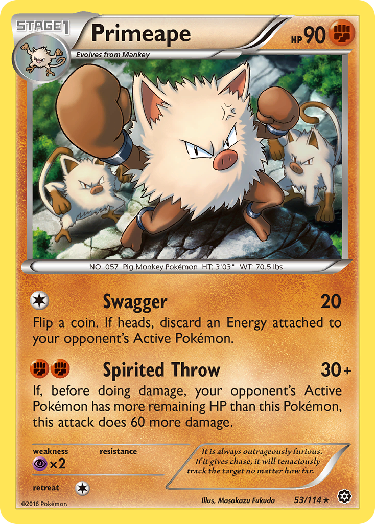 Primeape (53/114) [XY: Steam Siege] | Exor Games Bridgewater