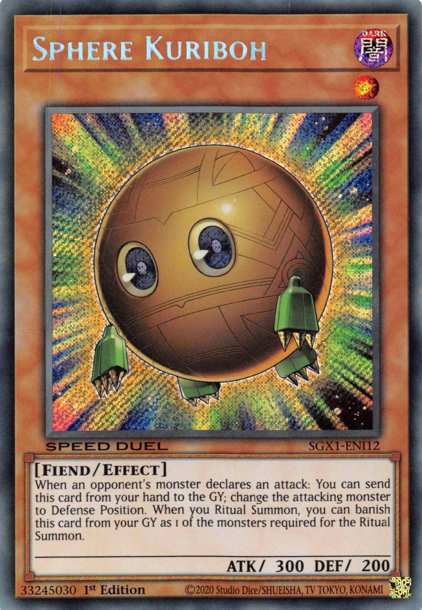 Sphere Kuriboh [SGX1-ENI12] Secret Rare | Exor Games Bridgewater