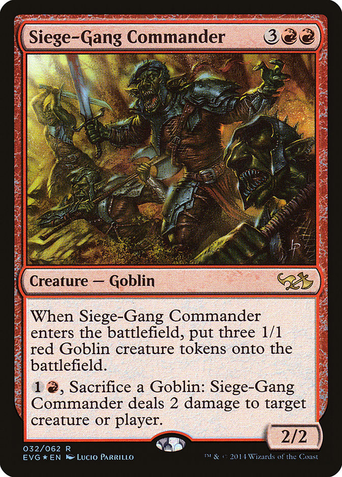 Siege-Gang Commander (Elves vs. Goblins) [Duel Decks Anthology] | Exor Games Bridgewater