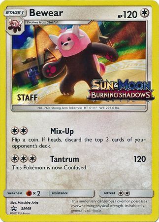 Bewear (SM49) (Staff Prerelease Promo) [Sun & Moon: Black Star Promos] | Exor Games Bridgewater