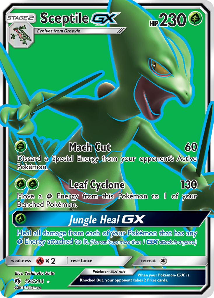 Sceptile GX (196/214) [Sun & Moon: Lost Thunder] | Exor Games Bridgewater