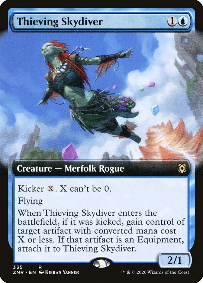 Thieving Skydiver (Extended Art) [Zendikar Rising] | Exor Games Bridgewater