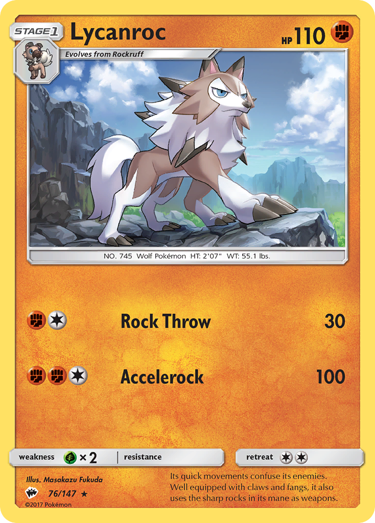 Lycanroc (76/147) [Sun & Moon: Burning Shadows] | Exor Games Bridgewater