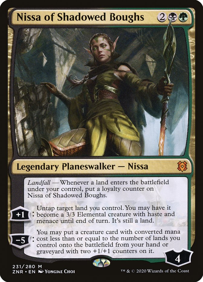 Nissa of Shadowed Boughs [Zendikar Rising] | Exor Games Bridgewater