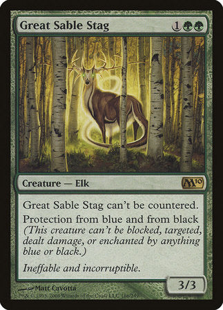 Great Sable Stag [Magic 2010] | Exor Games Bridgewater