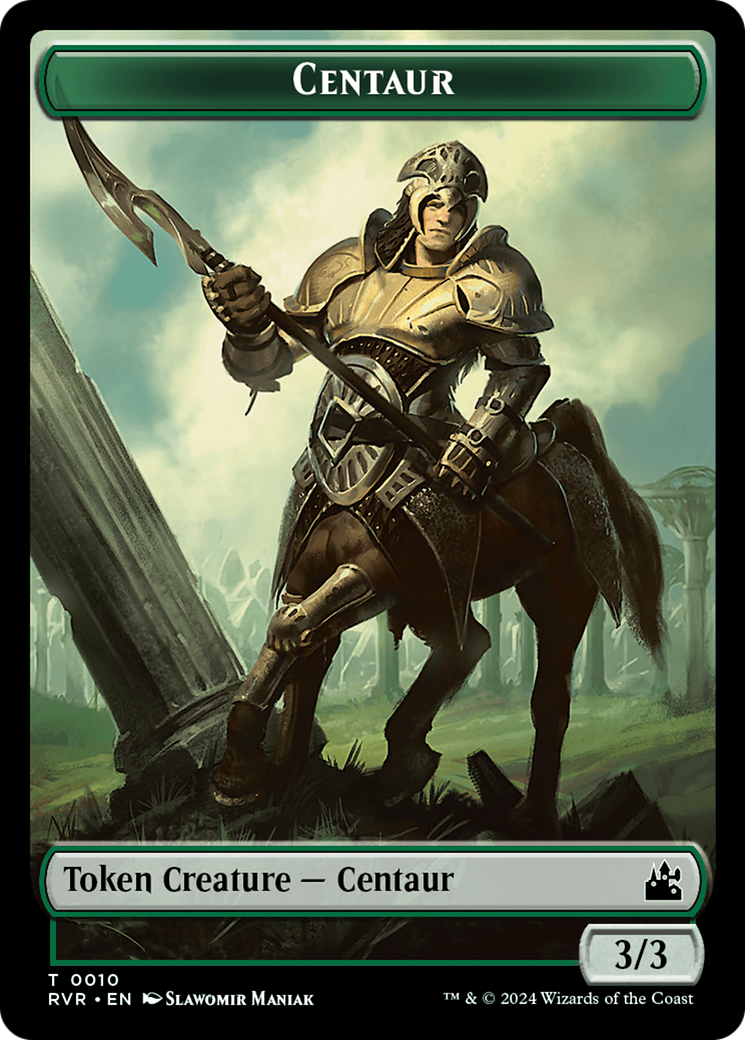 Spirit (0018) // Centaur Double-Sided Token [Ravnica Remastered Tokens] | Exor Games Bridgewater