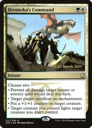 Dromoka's Command [Dragons of Tarkir Promos] | Exor Games Bridgewater