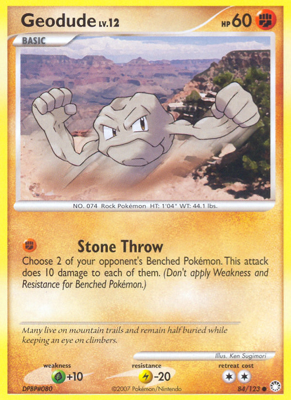 Geodude (84/123) [Diamond & Pearl: Mysterious Treasures] | Exor Games Bridgewater