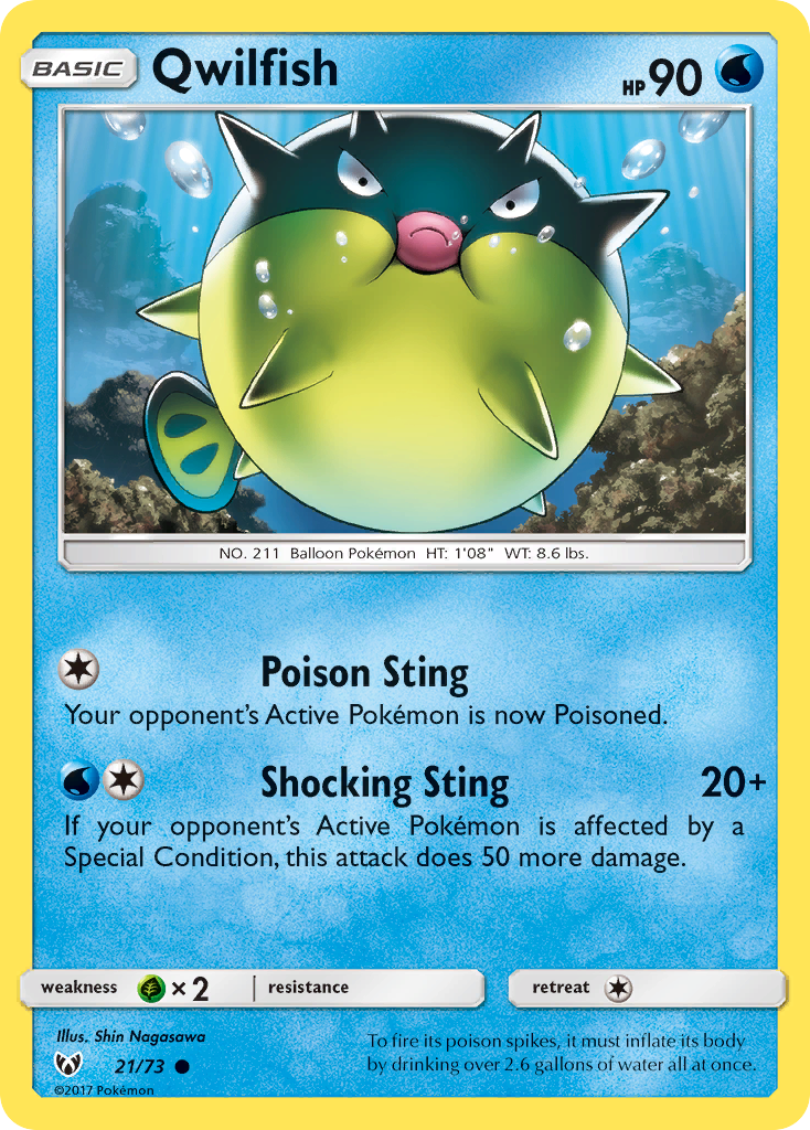 Qwilfish (21/73) [Sun & Moon: Shining Legends] | Exor Games Bridgewater