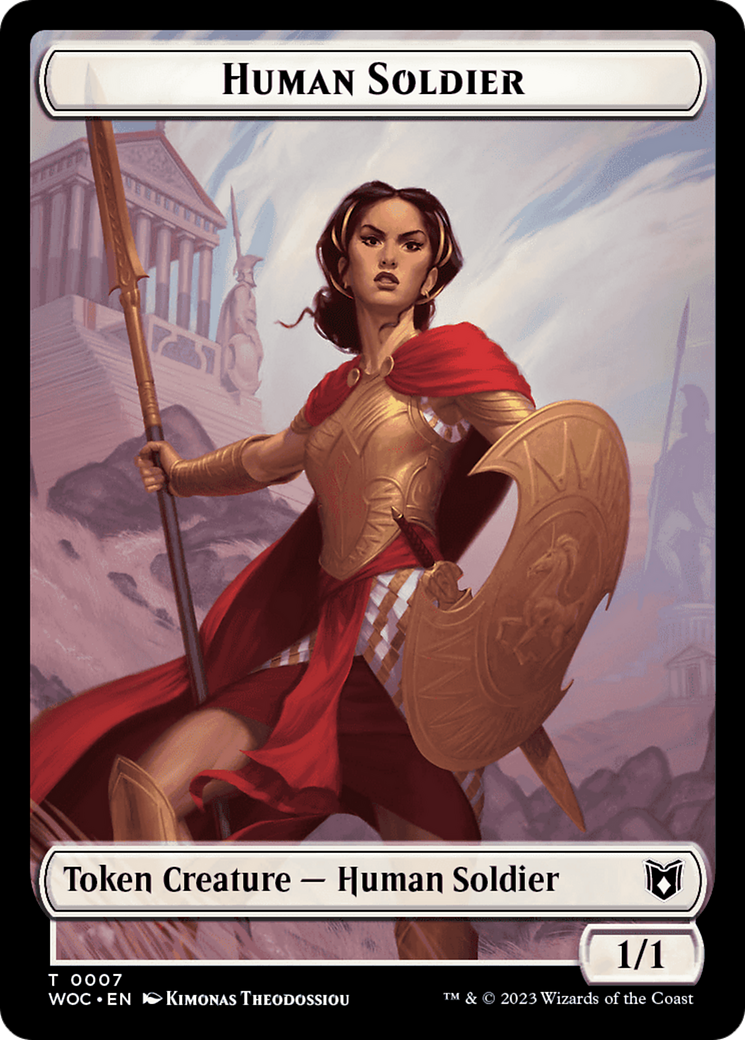 Pirate // Human Soldier Double-Sided Token [Wilds of Eldraine Commander Tokens] | Exor Games Bridgewater