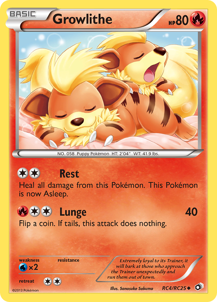 Growlithe (RC4/RC25) [Black & White: Legendary Treasures] | Exor Games Bridgewater