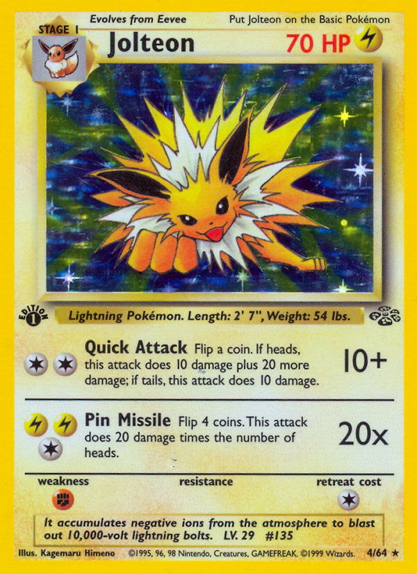 Jolteon (4/64) [Jungle 1st Edition] | Exor Games Bridgewater