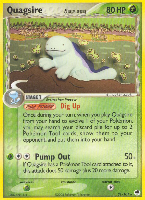 Quagsire (21/101) (Delta Species) [EX: Dragon Frontiers] | Exor Games Bridgewater