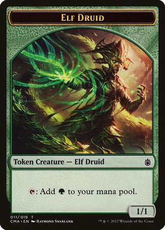 Elf Druid Token (011) [Commander Anthology Tokens] | Exor Games Bridgewater