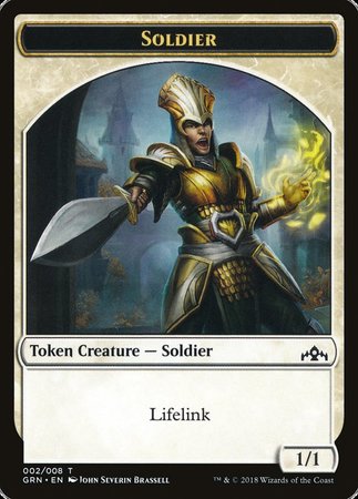 Soldier Token [Guilds of Ravnica Tokens] | Exor Games Bridgewater