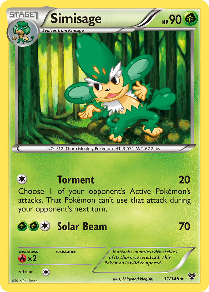 Simisage (11/146) [XY: Base Set] | Exor Games Bridgewater