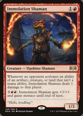 Immolation Shaman [Ravnica Allegiance] | Exor Games Bridgewater