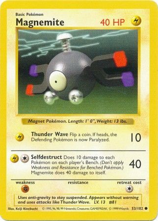 Magnemite (53/102) [Base Set Shadowless Unlimited] | Exor Games Bridgewater