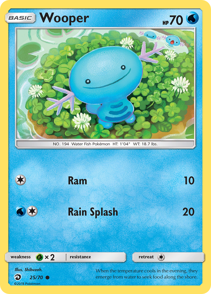 Wooper (25/70) [Sun & Moon: Dragon Majesty] | Exor Games Bridgewater