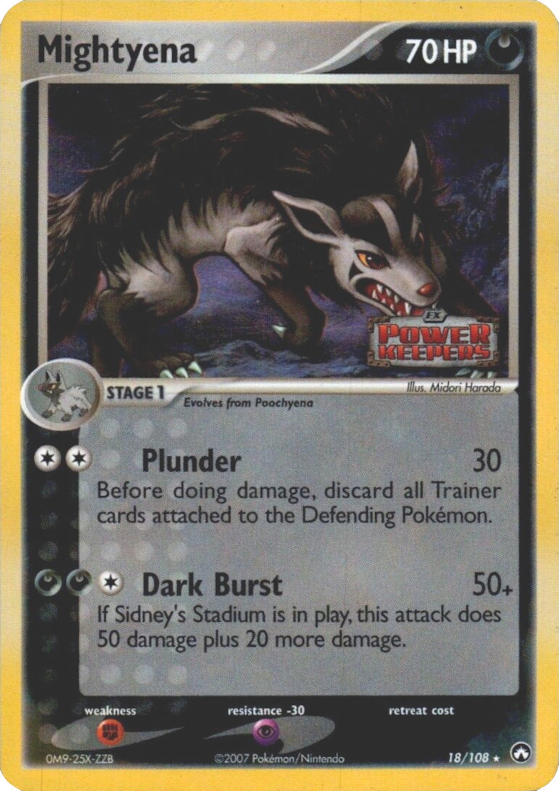 Mightyena (18/108) (Stamped) [EX: Power Keepers] | Exor Games Bridgewater