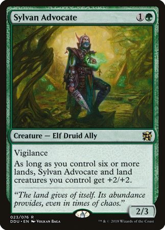Sylvan Advocate [Duel Decks: Elves vs. Inventors] | Exor Games Bridgewater