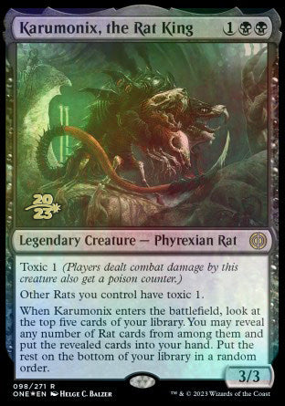 Karumonix, the Rat King [Phyrexia: All Will Be One Prerelease Promos] | Exor Games Bridgewater