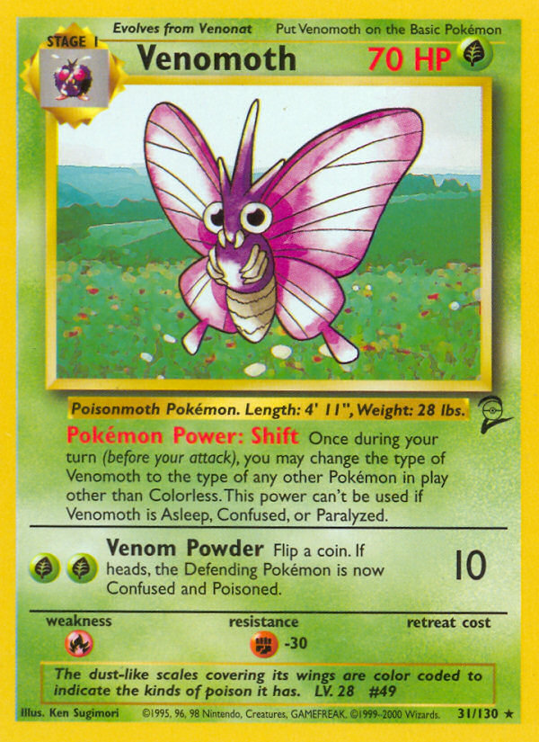 Venomoth (31/130) [Base Set 2] | Exor Games Bridgewater