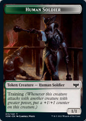 Human (001) // Human Soldier Double-sided Token [Innistrad: Crimson Vow Tokens] | Exor Games Bridgewater