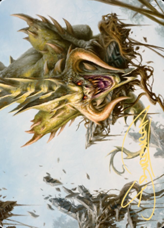 Canopy Baloth Art Card (Gold-Stamped Signature) [Zendikar Rising Art Series] | Exor Games Bridgewater