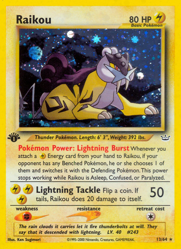 Raikou (13/64) [Neo Revelation 1st Edition] | Exor Games Bridgewater