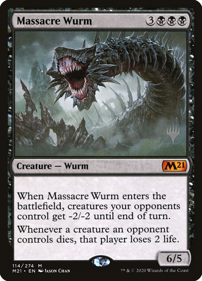 Massacre Wurm (Promo Pack) [Core Set 2021 Promos] | Exor Games Bridgewater