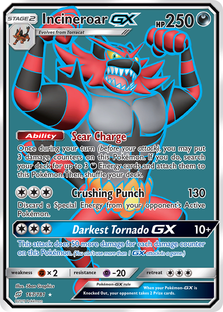 Incineroar GX (167/181) [Sun & Moon: Team Up] | Exor Games Bridgewater